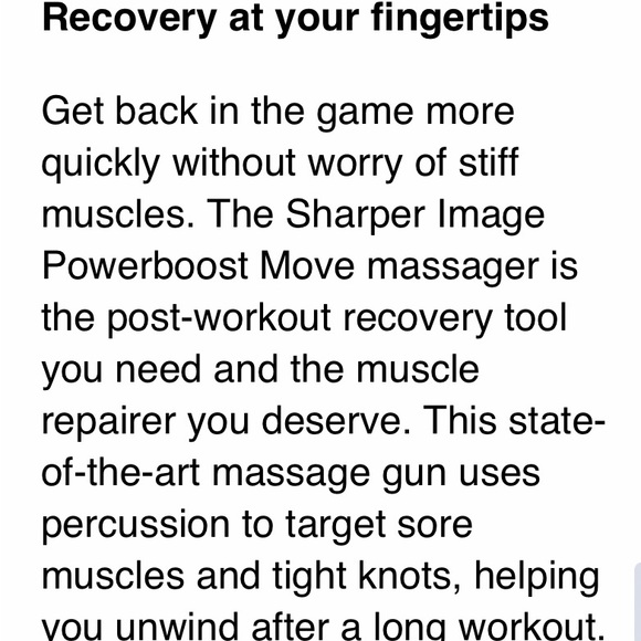 Sharper Image Compact Sport Power Percussion Portable Deep Tissue Massager NWWT - Picture 16 of 16